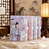 Carnets en PU A5 écologiques de style chinois pour étudiants, avec couverture rigide en cuir imprimée UV et dorure créative planète, vente en gros