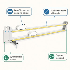 Aparato de Demostración de la Segunda Ley de Newton para Laboratorio de Física, Experimento de Fuerza, Masa y Aceleración, Equipo de Enseñanza - Product Image 5