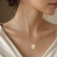 Collier pendentif irrégulier en forme de rose plaqué or 18 carats en acier inoxydable 2026, prêt à expédier, best-seller, pour femmes