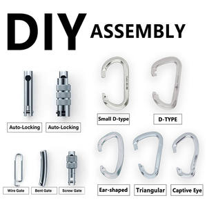 JENSAN中国サプライヤー卸売陽極化された梨型クライミングアルミ合金カラビナーフックロッククライミングとマイニング - Product Image 6