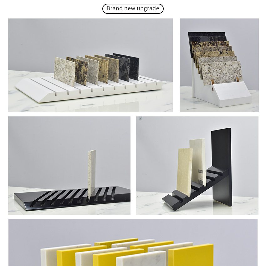Hot Sale Mdf Countertop Sample Racks Factory Granite Rock Marble Desktop Quartz Ceramic Tile Display Rack Tabletop Stone Stand
