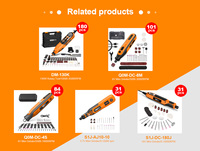 Machine de découpe et de gravure rotative, batterie Li-ion DC8V 2.5Ah, mini meuleuse, 5 vitesses variables, moteur sans balais, lumière LED