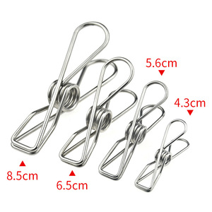 Stainless Steel Spring Clips X Shape 8.5cm 6.5cm 5.6cm 4.3cm Clothes Hanger Accessories For Underwear Sock Rack - Product Image 1
