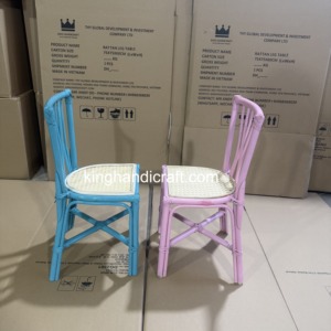 Chaises de fête pour enfants en rotin faites à la main, écologiques, légères, meubles de location pour événements pour enfants - Product Image 5
