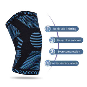 Genouillère de compression en nylon pour la lutte, la musculation, la course à pied, le volley-ball, avec gel de silicone - Product Image 4