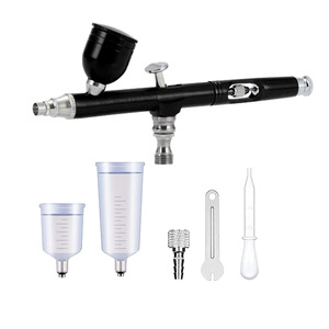 Aérographe à alimentation par gravité 7,0 cc, double action, vitesse réglable, pistolet de pulvérisation pour travaux artistiques avec accessoires - Product Image 3