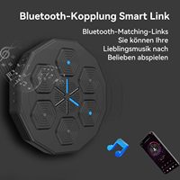 YUNPAO Machine de boxe musicale murale amovible, entraîneur de boxe en plastique durable pour enfants, idéale pour les espaces partagés