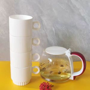 <span class=keywords><strong>Tazze</strong></span> Impilabili con Logo Personalizzato - Set Regalo per Coppie per il Ritorno a Scuola, <span class=keywords><strong>Tazze</strong></span> da Caffè in Porcellana Classica Personalizzate - Product Image 6