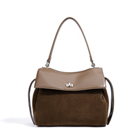 Sac fourre-tout tendance en cuir véritable avec fermeture à cadenas, design coréen 2026, sac à bandoulière unique pour femme, fabrication ODM/OEM