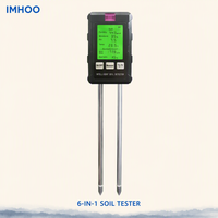 Testeur de pH du sol numérique 6-en-1 de haute qualité avec écran LCD, testeur de température, testeur d'humidité et de luminosité pour plantes de jardin OBM/OEM/ODM