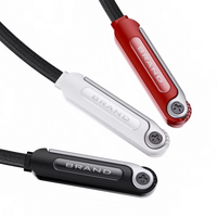 Kabel USB C ke USB C Pengisian Cepat PD 240W 5A, Kabel Tipe C Berbahan Nilon Kepang dengan Penyangga Ponsel Lipat untuk iPhone 16 Pro Max