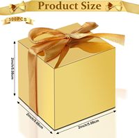 Emballage en papier avec logo personnalisé en feuille d'or de fantaisie pour mariage anniversaire Bonbons Macaron Chocolat Boîte cadeau Boîte en papier