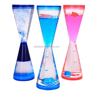 High oil and water liquid hourglass brushing kit improve attention high clear Acrylic liquid timer