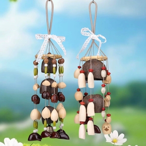 Wholesale Multiple Style Natural Fruit Shell <b>Wind</b> <b>Chime</b> DIY Kits Ethnic Handicraft Wall Hanging Decor - Product Image 5