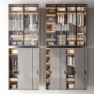 Armario Moderno con Puertas Abatibles y 5+ Cajones |   Almacenamiento para Dormitorio Duradero de MDF, Ecológico y que Ahorra Espacio - Product Image 4