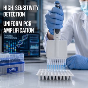 Placa PCR de 96 puestos sin falda, blanca, 100uL, sin DNase ni RNase, material PP para pruebas de amplificación de ADN y ARN en biología molecular - Product Image 4