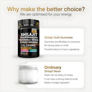 OEM capsule Shilajit organiche disponibili all'ingrosso 15250mg 8-in-1 supporto immunitario potenziatore di energia naturale - Product Image 4
