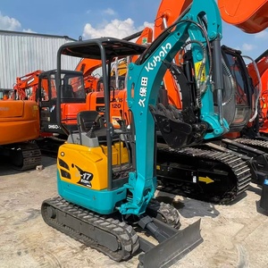 Japanese original low working hour high-quality second-hand Kubota U17 tailless 1.7 ton <b>miniature</b> tracked excavator for sale - Product Image 2