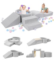 Blocs d'escalade en mousse avec fosse à balles conçus pour les tout-petits, ensemble de jeux en mousse pour l'intérieur, pour que les plus petits puissent jouer activement