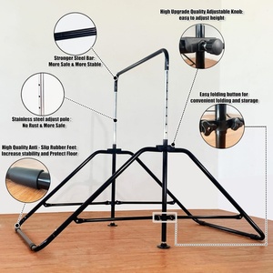 Barra de Gimnasia Plegable para Niños y Niñas, Uso en Casa o Club, Base de 5 Pies de Largo, 9 Niveles de Altura, Barra de Entrenamiento de Gimnasia - Product Image 4