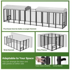 Penjualan Terbaik kandang anjing luar ruangan baja profesional kandang anjing dalam ruangan besar dengan mangkuk komersial Boarding untuk penggunaan di rumah - Product Image 4