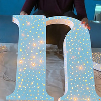 Lettres lumineuses LED Ciel Étoilé - Étanche IP65 Alimentées par transformateur Personnalisables Décoration 3D de devanture de magasin pour bâtiments
