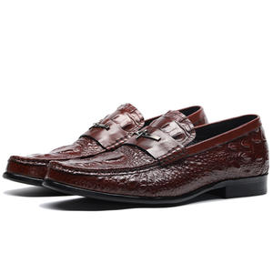 Commercio all'ingrosso ufficio <span class=keywords><strong>scarpe</strong></span> <span class=keywords><strong>da</strong></span> uomo in rilievo alligatore <span class=keywords><strong>scarpe</strong></span> di lusso mocassini per gli uomini modello di partito di marca uomo vestito <span class=keywords><strong>scarpe</strong></span> e oxford - Product Image 6