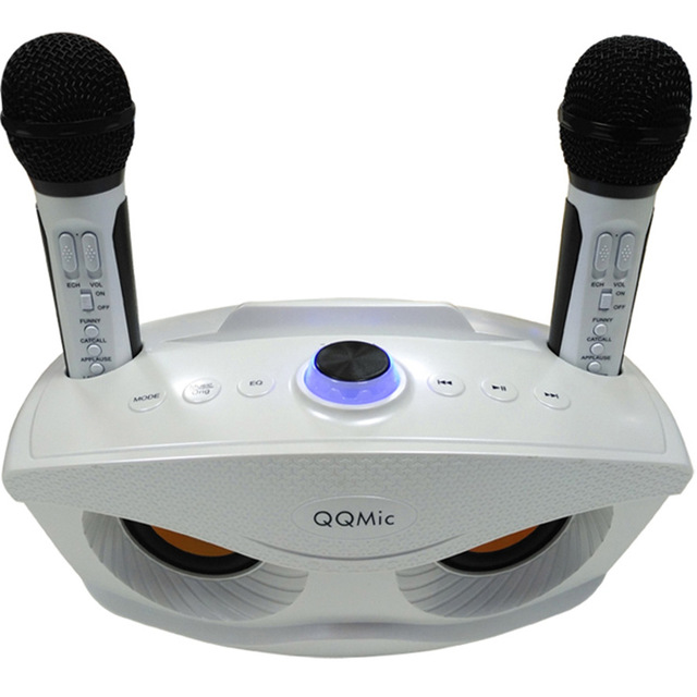 QQMic All-In-One Karaoke Machine 8 Speaker With Dual Microphones Touch And Knob Control Stereo Sound