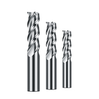 HRC 58 Alliage Carbure Plat Fraise 4-Flûte CNC Machine Tungstène Acier Outil Étain Revêtement 45 Degrés Helix Angle Acier Coulée