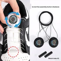 Nouvelles baskets plates simples à enfiler en plastique avec boucle en fil d'acier antidérapante et lacets torsadés sans nœuds