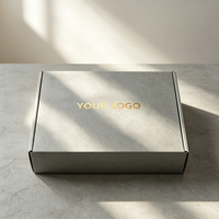 Boîte d'expédition en carton ondulé gris non couché avec estampage à chaud, emballage personnalisé pour l'envoi de petites marchandises de détail