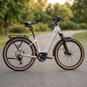 Bicicleta híbrida de 26 pulgadas con cuadro de aleación de aluminio, suspensión delantera, freno de disco doble, 21 velocidades, estilo urbano/carretera. - Product Image 2