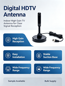 Antena <span class=keywords><strong>de</strong></span> TV Digital HDTV para Interiores, Antena <span class=keywords><strong>de</strong></span> TV <span class=keywords><strong>de</strong></span> Alta Definición con Base <span class=keywords><strong>de</strong></span> Succión para Recepción <span class=keywords><strong>de</strong></span> <span class=keywords><strong>Televisión</strong></span> Digital DVB-T DVB-T2 - Product Image 2