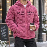 Veste à capuche en molleton premium pour homme avec fermeture éclair intégrale et surface texturée – Style décontracté