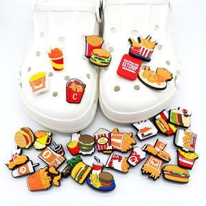 2023 atacado de borracha personalizado pvc mexicano colorido acessórios de decoração de sapatos alimentos bebida amuletos de sapatos para tamancos - Product Image 4