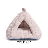 Lit pour chat en velours multi-styles, tente abri pour chat, lit pour animaux de compagnie de petite et grande taille, emballé en carton pour une utilisation en intérieur