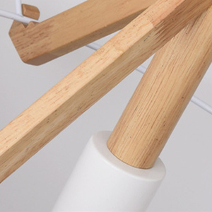 Luminaire suspendu en <span class=keywords><strong>tissu</strong></span> de style scandinave moderne, luminaire suspendu en bois nordique, lustre E27 pour la décoration intérieure - Product Image 5