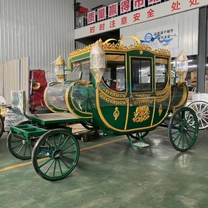 2026 Seats 6 Seats Sightseeing Horse Drawn Green Electric Carriage Wedding Carriage Customizable Color - Product Image 2