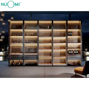 NUOMI Support pour verres à vin Soucoupe Panneau avant Accessoires en aluminium Étagère à vin