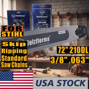 Catena per motosega a sezione piena da 72 pollici, 3/8 pollici, .063 pollici, 210 maglie di trasmissione, con barra guida solida e scalpello completo, per ST MS660 MS661 MS650 (Disponibilità USA) - Product Image 5