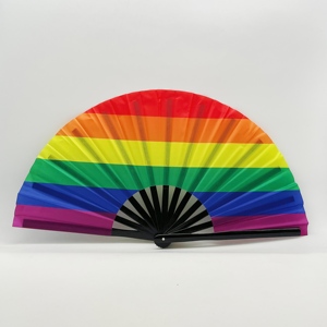 Clack Fan thăng hoa gấp nhảy có thể gập lại khoảng trống quạt 13 inch lớn màu trắng biểu tượng tùy chỉnh lươi tay vỗ tay nhấp vào người hâm mộ - Product Image 4