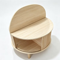 Meubles pour salon, table basse ronde en bois avec plateau rabattable, style minimaliste, grande capacité de rangement, table centrale pour salon, meubles pour la maison