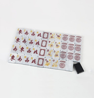 Meilleures ventes : Ensemble de Mahjong américain de luxe en acrylique noir et blanc avec perles, dos imprimé, 160 tuiles, pour 4 joueurs, divertissement à domicile et en club