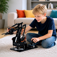 Kit de bras robotique Zetok 4DOF, jouet éducatif de codage DIY pour kit de démarrage en robotique STEM, à partir de 8 ans