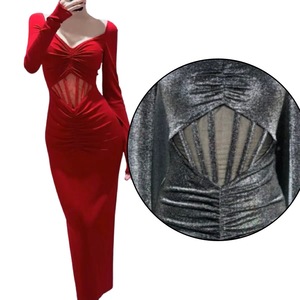 Abito di Lusso da Donna di Design, <span class=keywords><strong>Abbigliamento</strong></span> Femminile OEM, Vestito con Maniche Lunghe e Arricciature - Product Image 6