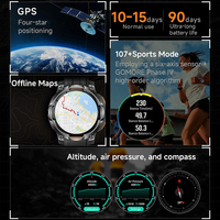 KC108 Smartwatch mit GPS Offline-Karten ChatGPT KI-Sprachassistent Taschenlampe Kompass Robuste Outdoor-Sport-Smartwatch für Männer