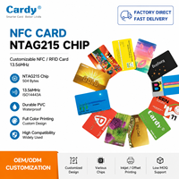 Anpassbare NFC-Karte 13,56MHz Plastik-RFID-Karte 13,56MHz - NTAG215 Chip Tintenstrahl-PVC NFC-Zugangskontrollkarte
