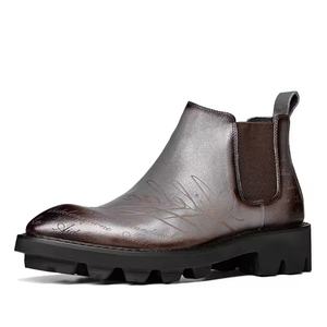 Botas de Trabajo de Cuero Genuino Resistentes y de Alta Gama para Hombre, con Punta de Acero, Impermeables, con Cordones en el Tobillo - Product Image 2
