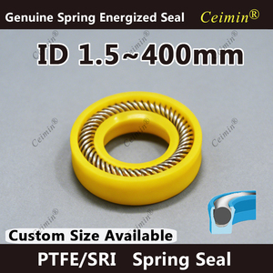Guarnizione in PTFE modificato con molla metallica per pompa a vuoto, ampia temperatura, basso attrito, con molla a V, dimensioni metriche - Vendita all'ingrosso - Product Image 4