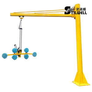 Grúa de Succión al Vacío para <span class=keywords><strong>Vidrio</strong></span> Stilwell con Rotación de 180°, Aprobada por CE, Motor y Caja de Cambios para Instalación de Muros Cortina de <span class=keywords><strong>Vidrio</strong></span> - Product Image 1